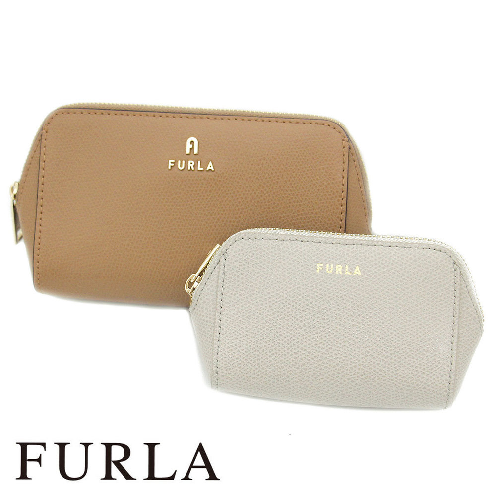 Furla Pouch Vaniglia Cosmetic Brown Camelia Deserto Leather